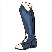 vêtements de cavalier de tenue pour l'illustration de bottes de jockey dans le style de dessin animé vecteur