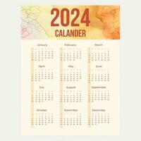 2024 annuel planificateur calendrier modèle programme événements ou Tâches vecteur