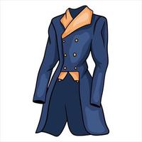 vêtements de cavalier pour l'illustration de la veste jockey en style cartoon vecteur