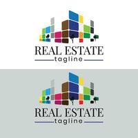 collection de bâtiment logo, réel biens logo, propriété logo conception pour affaires entreprise identité vecteur