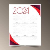 noir et d'or 2024 mensuel planificateur calendrier disposition une plein page conception vecteur