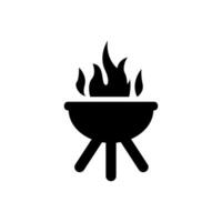 un barbecue icône vecteur. gril illustration signe. pique-nique symbole ou logo. vecteur