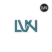 lettre lvn monogramme logo conception avec lignes vecteur