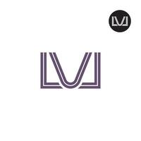 lettre lvl monogramme logo conception avec lignes vecteur