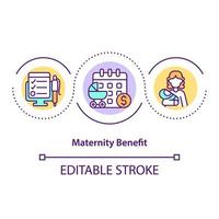 icône de concept de prestations de maternité vecteur