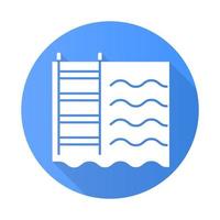 icône de glyphe de grandissime design plat bleu piscine vecteur
