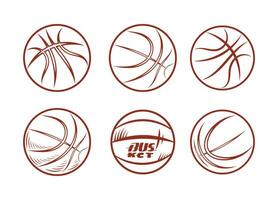 basketball vecteur paquet pour imprimer, basketball icône ensemble, basketball vecteur illustration, basketball silhouette vecteur