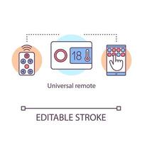 icône de concept de télécommande universelle vecteur