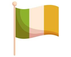 st. patricks journée irlandais drapeau - vert, blanc et Orange vecteur