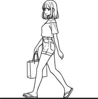 mode femme achats illustration. vecteur