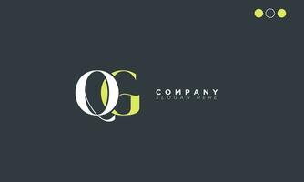 qg alphabet lettres initiales monogramme logo gq, q et g vecteur
