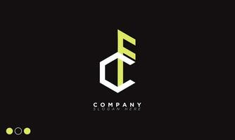 cf alphabet lettres initiales monogramme logo fc, c et f vecteur