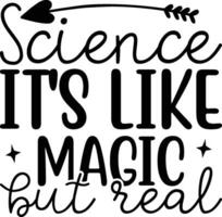 science c'est comme la magie mais réel vecteur