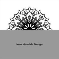 Nouveau floral mandala vecteur