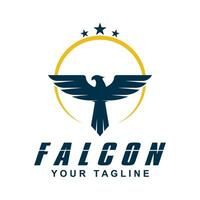Facile faucon vecteur logo conception, logo adapté pour sport équipe, médias entreprise, et sécurise agence