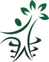 logo modèle de Humain protéger le forêt. universel Créatif prime symbole. vecteur