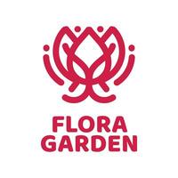 flore jardin fleur la nature logo concept conception illustration vecteur