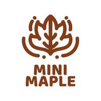 mini érable la nature logo concept conception illustration vecteur