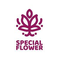 spécial fleur la nature logo concept conception illustration vecteur