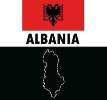 gratuit vecteur albanais drapeau et contour