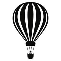 vecteur illustration. silhouette de chaud air ballon. air transport pour Voyage. isolé sur blanc et gris Contexte.