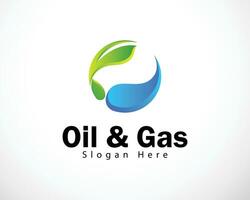 pétrole et gaz logo Créatif icône vecteur symbole industrie gaz affaires l'eau laissez tomber conception concept
