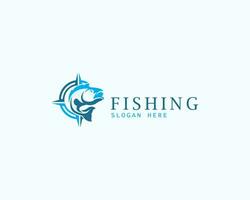 pêche logo Créatif loisir restaurant nourriture boutique vecteur