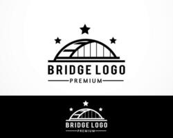 moderne pont logo conception concept illustration vecteur