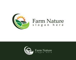 ferme logo Créatif agriculture la nature jardin illustration vecteur