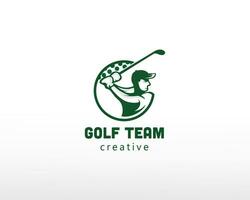 le golf logo le golf équipe logo ligne Créatif champion le golf logo le golf sport Facile vecteur
