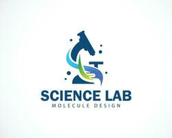 science laboratoire logo Créatif la génétique conception concept molécule icône vecteur