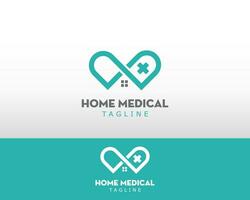 Accueil médical logo capsule logo santé logo ligne Créatif logo vecteur