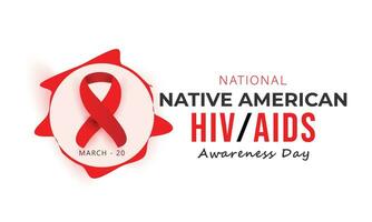 nationale originaire de américain HIV sida conscience journée. arrière-plan, bannière, carte, affiche, modèle. vecteur illustration.