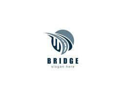 pont logo Créatif conception modèle affaires la finance signe symbole vecteur