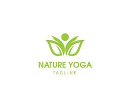 la nature yoga logo conception vecteur