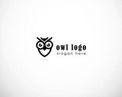 hibou oiseau logo Créatif Facile conception icône symbole ligne minimaliste vecteur