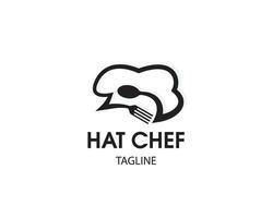 chapeau chef logo conception chapeau chef Créatif logo vecteur