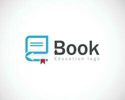 livre logo Créatif concept La Flèche en haut éducation icône signe symbole vecteur