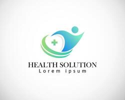 santé Solution logo médical Créatif conception vecteur