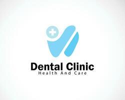dentaire logo Créatif conception clinique médical plus symbole Créatif concept vecteur