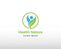 santé logo laisser logo Créatif santé logo médical logo santé la nature logo vecteur