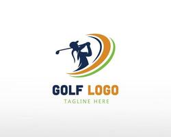 le golf logo Créatif le golf logo équipe club sport loisir logo Facile vecteur