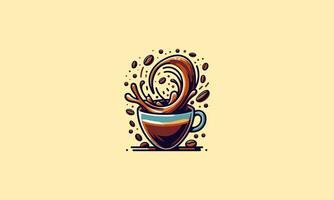 café et tasse vecteur illustration plat conception