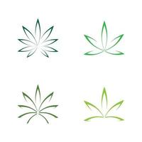 logo de feuille de cannabis vecteur