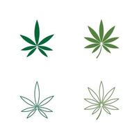 logo de feuille de cannabis vecteur