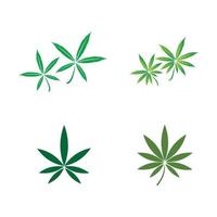 logo de feuille de cannabis vecteur