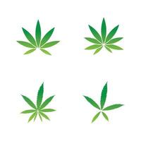 logo de feuille de cannabis vecteur