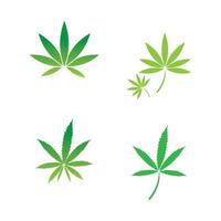 logo de feuille de cannabis vecteur