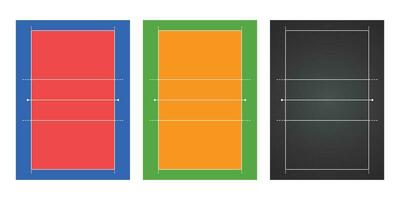 schéma du terrain de volley vecteur