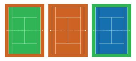 schéma d'un court de tennis vecteur